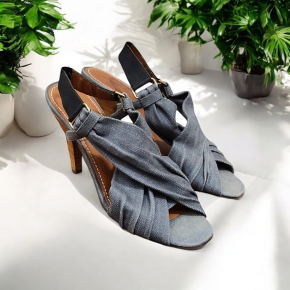 Lanvin Jean And Wooden High Heels Size EU 40/ US 9.5 - Picture 11 of 12